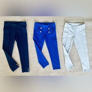 Janie and Jack Bundle! Navy, Royal Blue, and light Gray Leggings